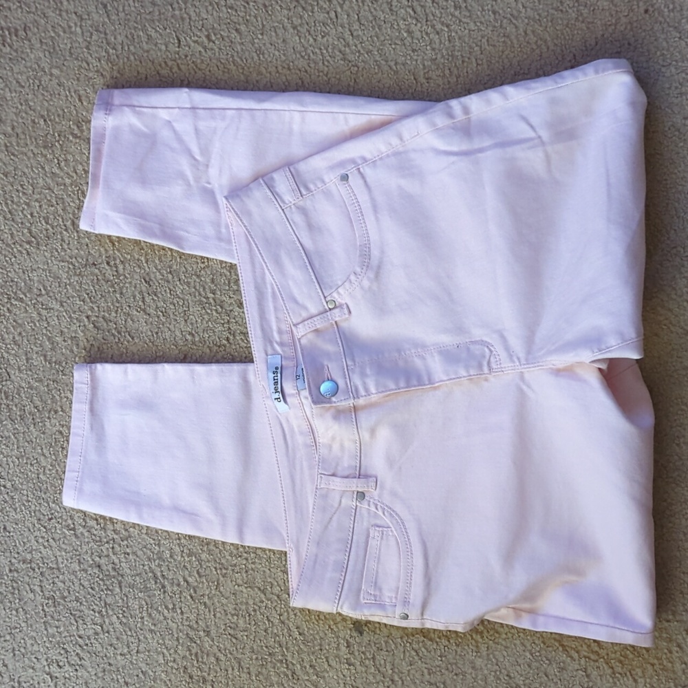 D.Jeans Light Pink Stretch Skinny Jeans Size 12
